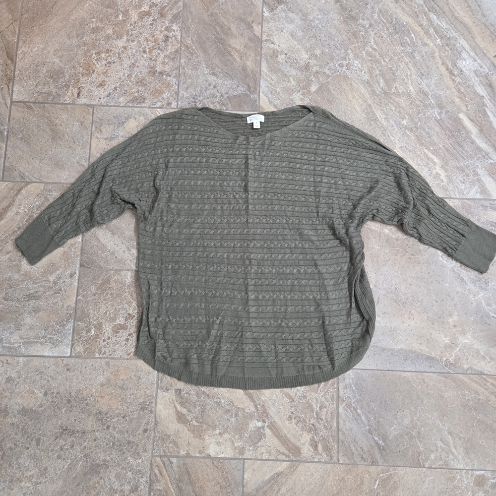 Market & Spruce Olive Long Sleeve Top‎